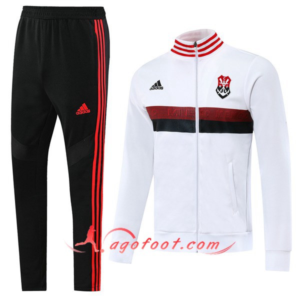 Ensemble Survetement Foot - Veste Flamengo Blanc 19/20