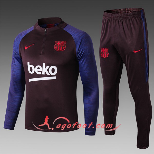 Nouveau Survetement Foot FC Barcelone Enfant Beko Noir 19/20