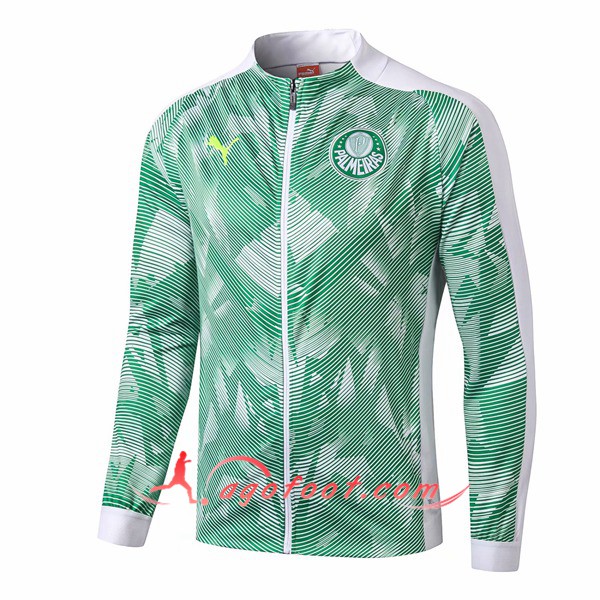Nouveau Veste Foot Palmeiras Vert Blanc 19/20