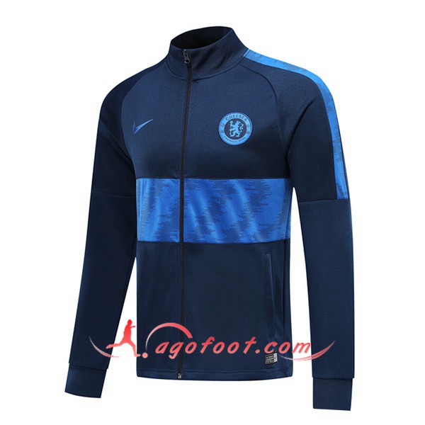 Nouveau Veste Foot FC Chelsea Bleu Fonce 19/20