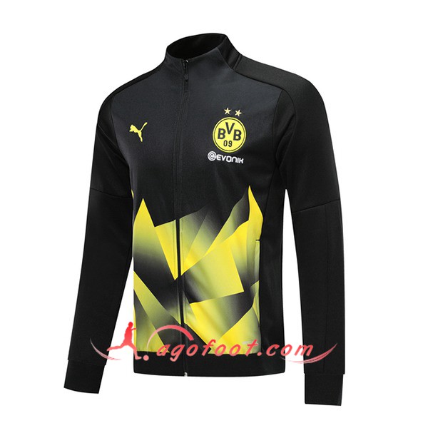 Nouveau Veste Foot Dortmund BVB Jaune Noir 19/20