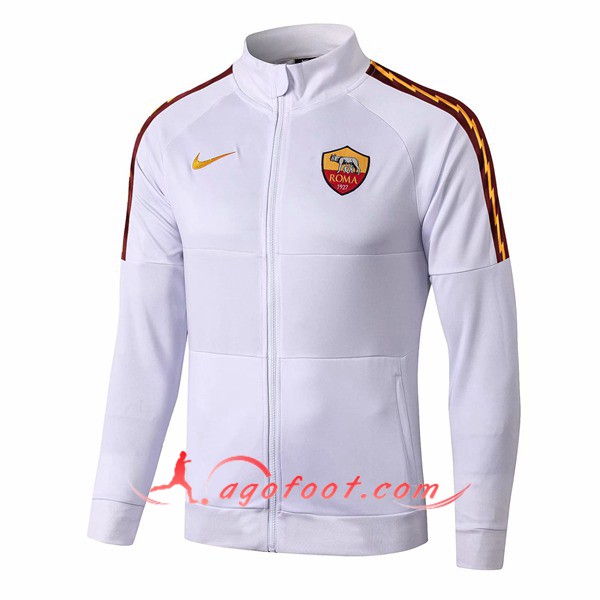 Nouveau Veste Foot AS Roma Blanc 19/20