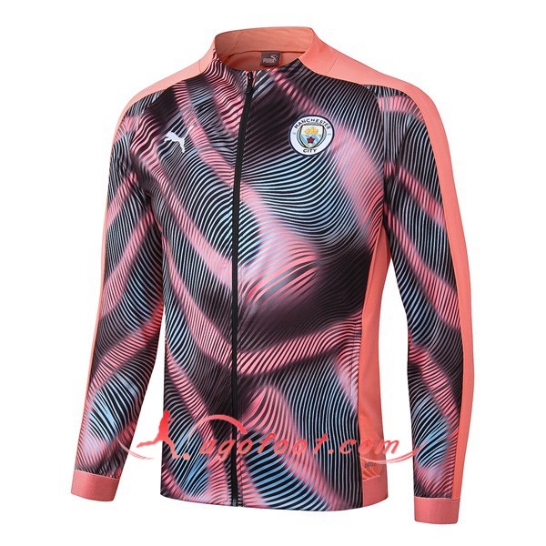 Nouveau Veste Foot Manchester City Rose Noir 19/20
