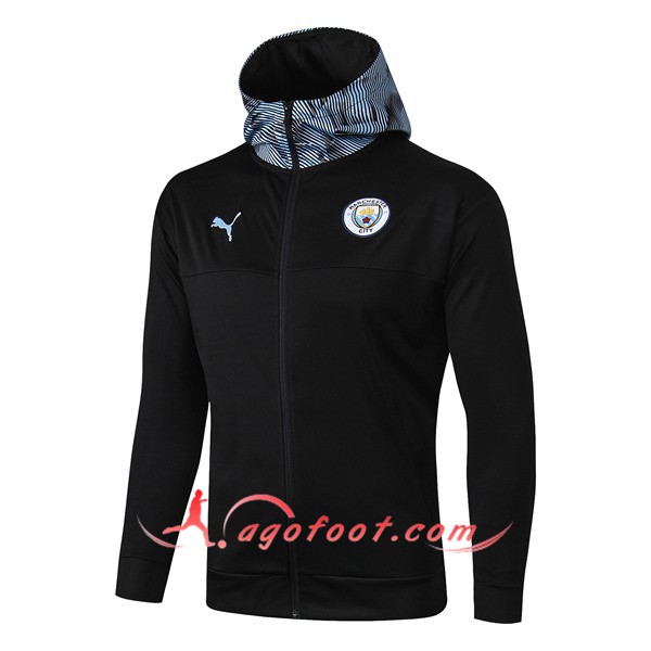 Nouveau Veste Coupe Vent Manchester City Noir 19/20