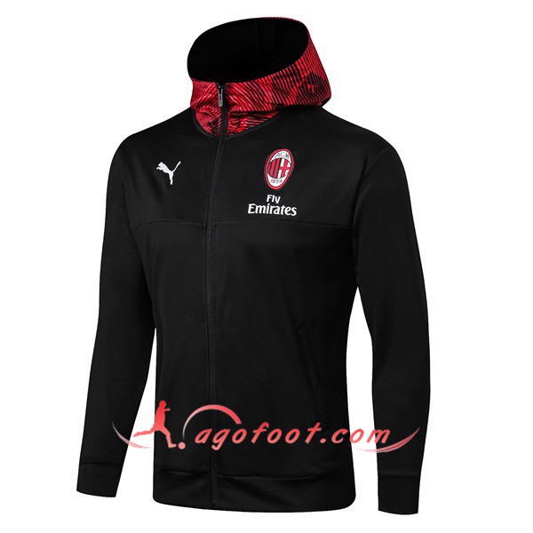 Nouveau Veste Coupe Vent Milan AC Noir 19/20