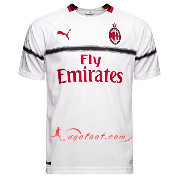 Maillots Foot Milan AC Exterieur Personnalisé Floqué 2018 2019