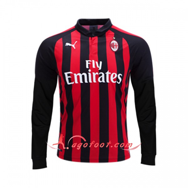 Maillots De Foot Milan AC Third Manche Longue Personnalisé Floqué 2018 2019