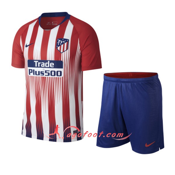Ensemble Maillot Foot Atletico Madrid Enfant Domicile Personnalisé Floqué 2018 2019