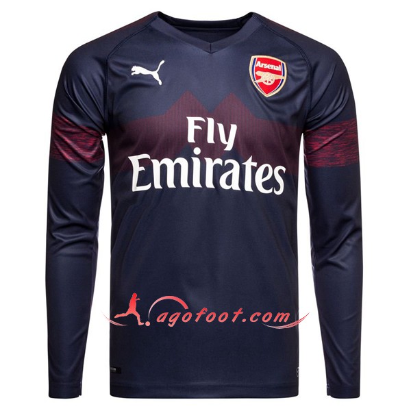Maillots Foot Arsenal Exterieur Manche Longue Personnalisé Floqué 2018 2019