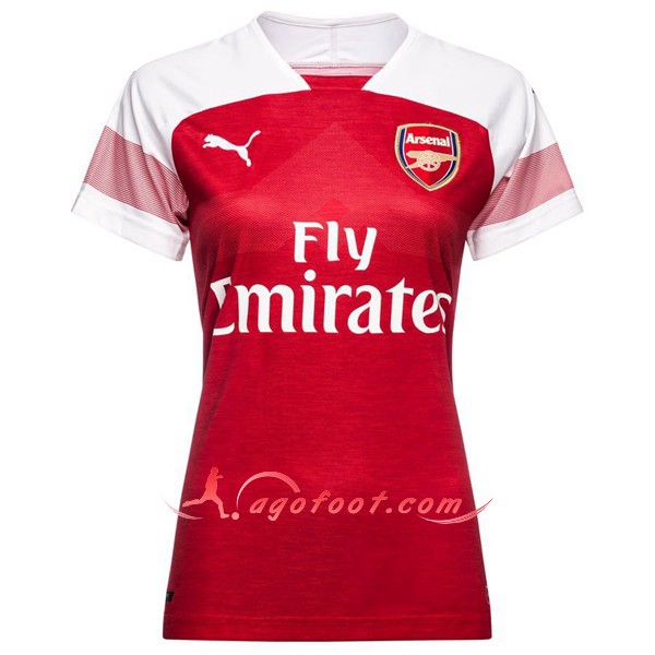 Maillot Foot Arsenal Femme Domicile Personnalisé Floqué 2018 2019