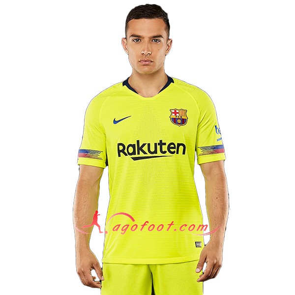Maillots Foot FC Barcelone Exterieur Jaune Personnalisé Floqué 2018 2019