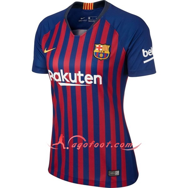 Maillot Foot FC Barcelone Femme Domicile Rouge Bleu Personnalisé Floqué 2018 2019