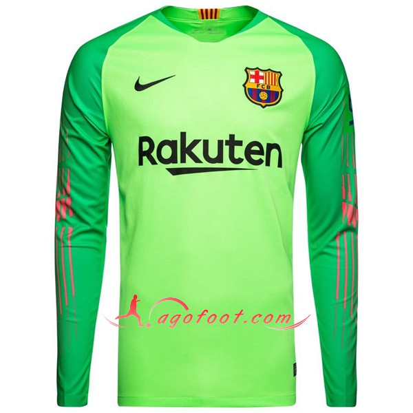 Maillot Foot Barcelone Goalkeeper Verte Floqué 2018 2019