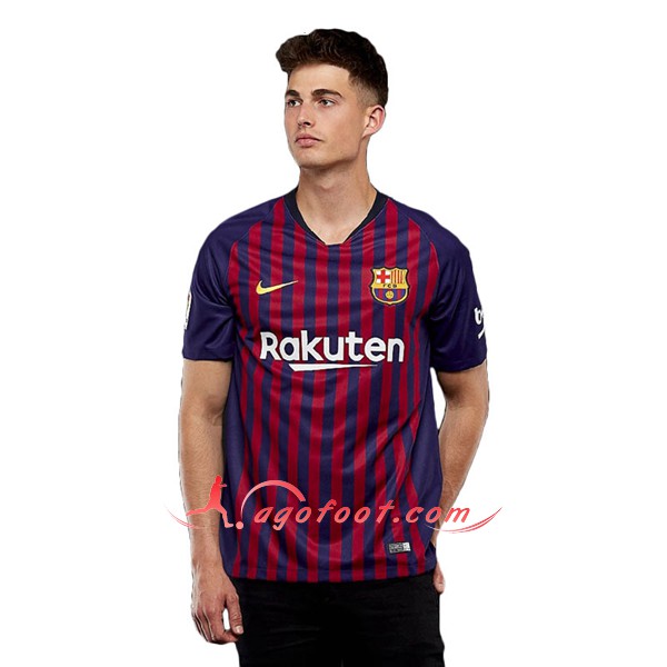 Maillot Foot FC Barcelone Domicile Rouge Bleu Personnalisé Floqué 2018 2019