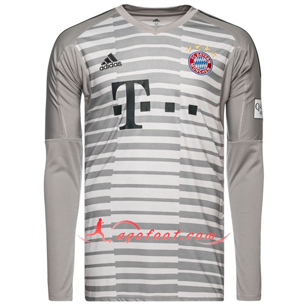 Maillot De Foot Bayern Munich Goalkeeper Gris Floqué 2018 2019