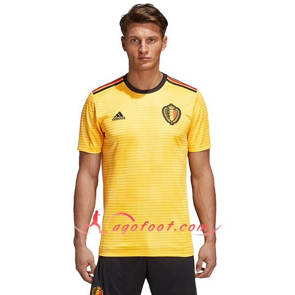 Maillots Foot Belgique Exterieur Janue Personnalisé Floqué 2018 2019