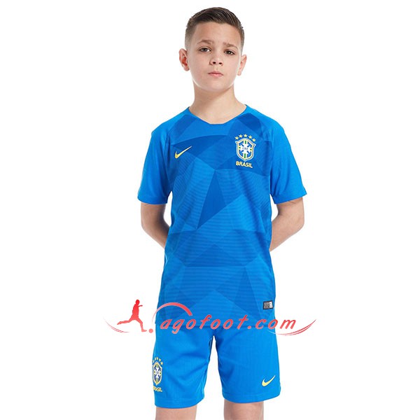 Ensemble Maillots Foot Bresil Enfant Exterieur Personnalisé Floqué 2018 2019