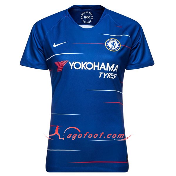 Maillot Foot FC Chelsea Femme Domicile Bleu Personnalisé Floqué 2018 2019