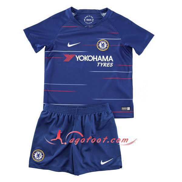 Ensemble Maillot Foot FC Chelsea Enfant Domicile Personnalisé Floqué 2018 2019