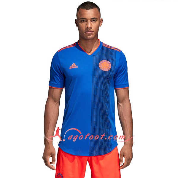 Maillots Foot Colombie Exterieur Bleu Personnalisé Floqué 2018 2019