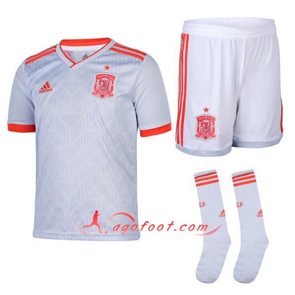Ensemble Maillots Foot Espagne Enfant Exterieur Personnalisé Floqué 2018 2019