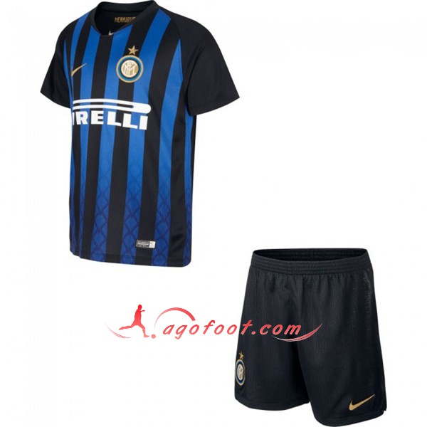 Ensemble Maillot Foot Inter Milan Enfant Domicile Personnalisé Floqué 2018 2019