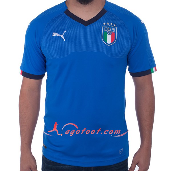 Maillot Foot Italie Domicile Bleu Personnalisé Floqué 2018 2019