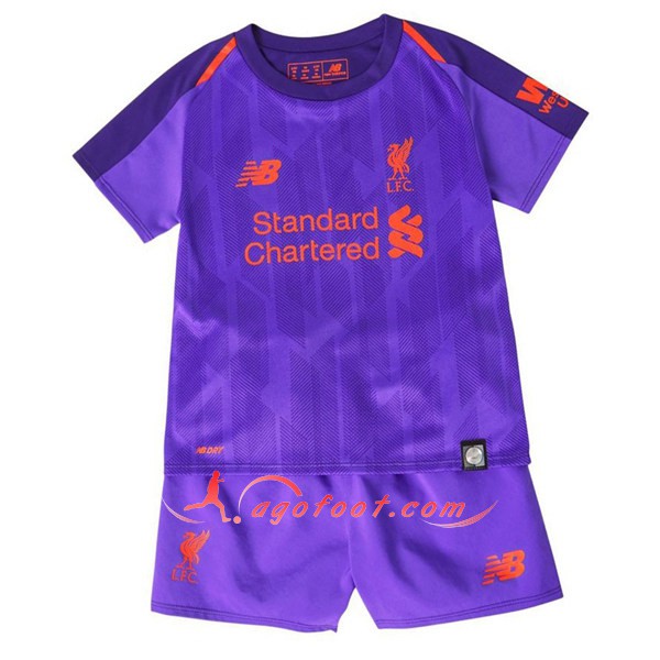 Ensemble Maillots Foot FC Liverpool Enfant Exterieur Personnalisé Floqué 2018 2019