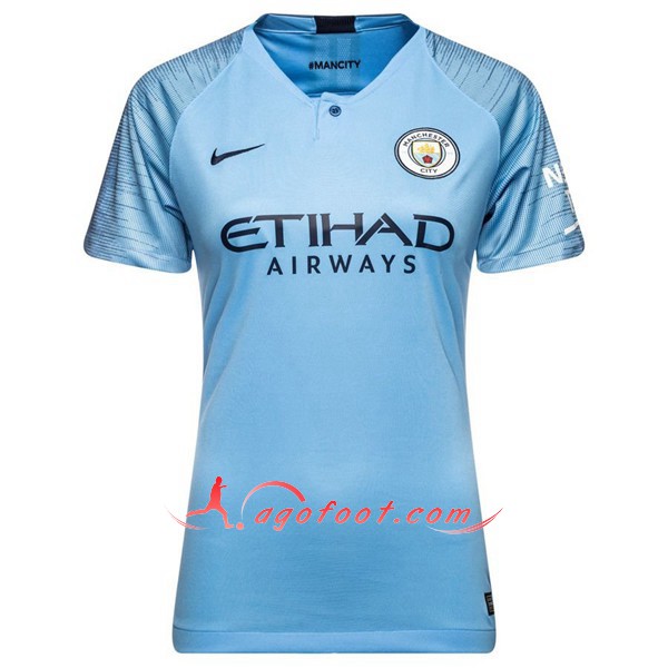 Maillot Foot Manchester City Femme Domicile Personnalisé Floqué 2018 2019