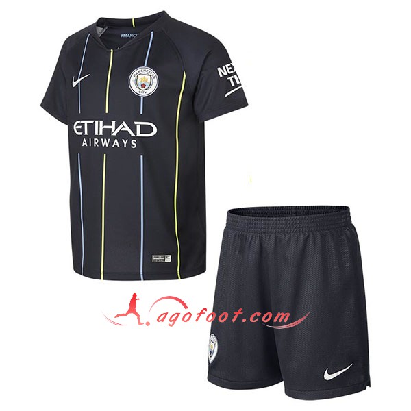 Ensemble Maillots Foot Manchester City Enfant Exterieur Personnalisé Floqué 2018 2019