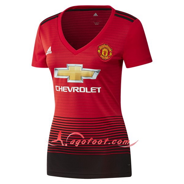 Maillot Foot Manchester United Femme Domicile Personnalisé Floqué 2018 2019