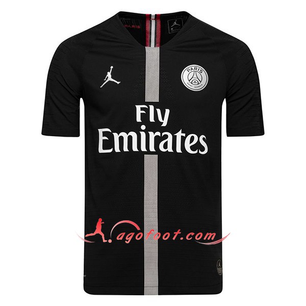 Maillots Foot Jordan PSG Third Domicile Noir Personnalisé Floqué 2018 2019