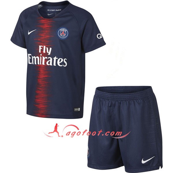 Ensemble Maillot Foot PSG Enfant Domicile Personnalisé Floqué 2018 2019