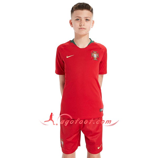 Ensemble Maillot Foot Portugal Enfant Domicile Personnalisé Floqué 2018 2019