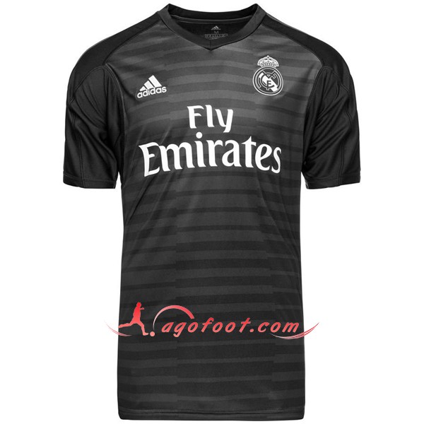 Maillot Foot Real Madrid Goalkeeper Noir Floqué 2018 2019