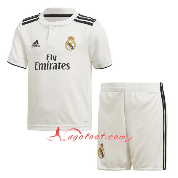 Ensemble Maillot Foot Real Madrid Enfant Domicile Personnalisé Floqué 2018 2019