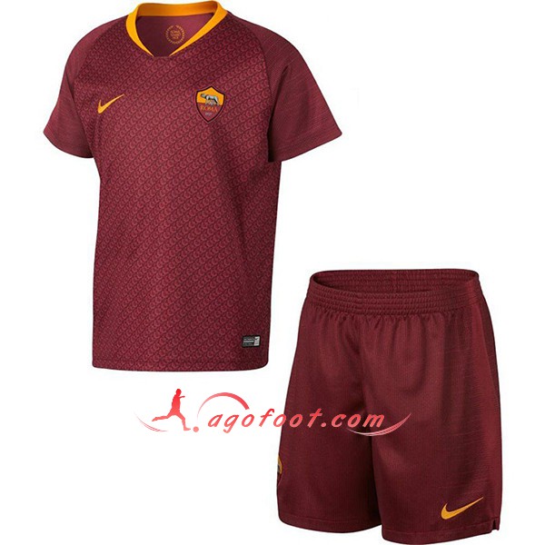 Ensemble Maillot Foot AS Roma Enfant Domicile Personnalisé Floqué 2018 2019