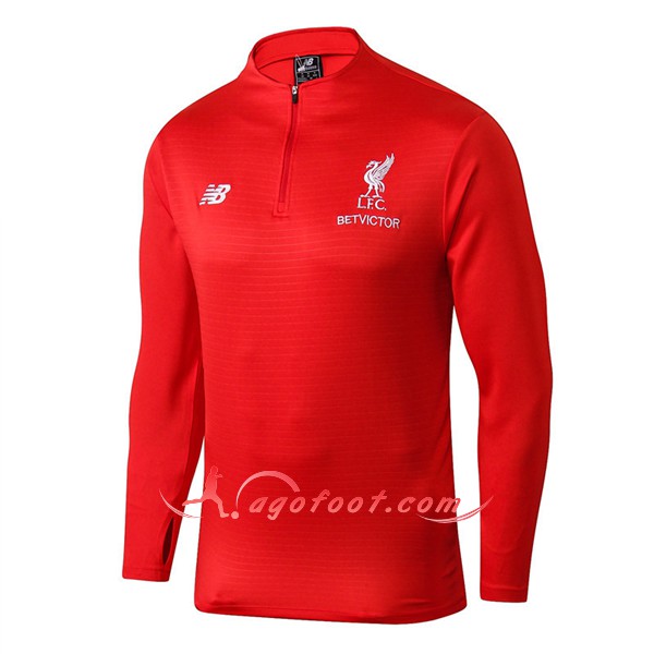 Nouveau Training Sweatshirt FC Liverpool Rouge Floqué 2018 2019