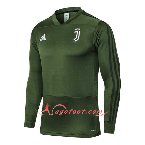 Nouveau Training Sweatshirt Juventus Army Verte Floqué 2018 2019