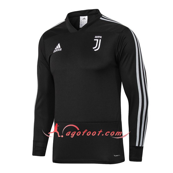 Nouveau Training Sweatshirt Juventus Noir Floqué 2018 2019