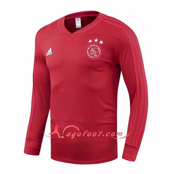 Nouveau Training Sweatshirt AFC Ajax Rouge Floqué 2018 2019