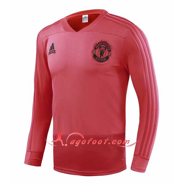 Nouveau Training Sweatshirt Manchester United Rouge Floqué 2018 2019