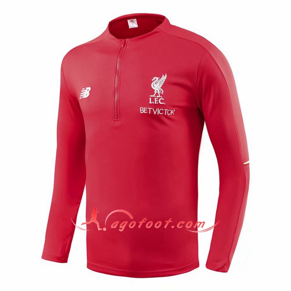 Nouveau Training Sweatshirt Liverpool Rouge Floqué 2018 2019
