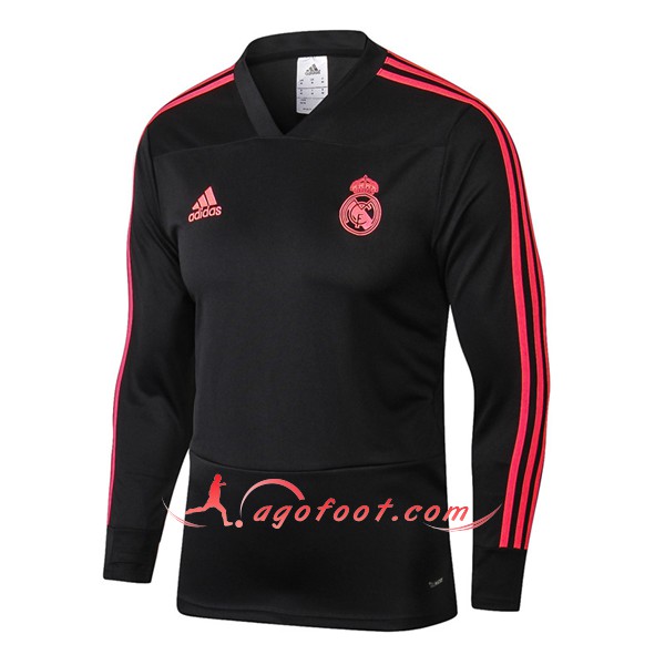 Nouveau Training Sweatshirt Real Madrid Noir Floqué 2018 2019