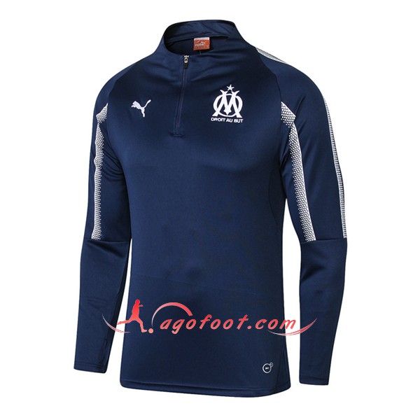 Nouveau Training Sweatshirt Marseille OM foncé Bleu Floqué 2018 2019