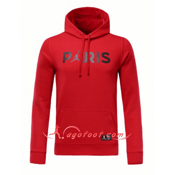 Nouveau Sweat A Capuches Jordan PSG Rouge Floqué 2018 2019