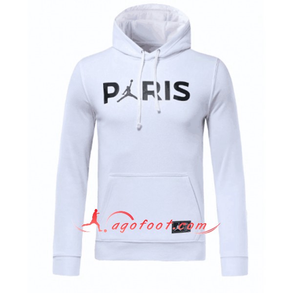 Nouveau Sweat A Capuches Jordan PSG Blanc Floqué 2018 2019