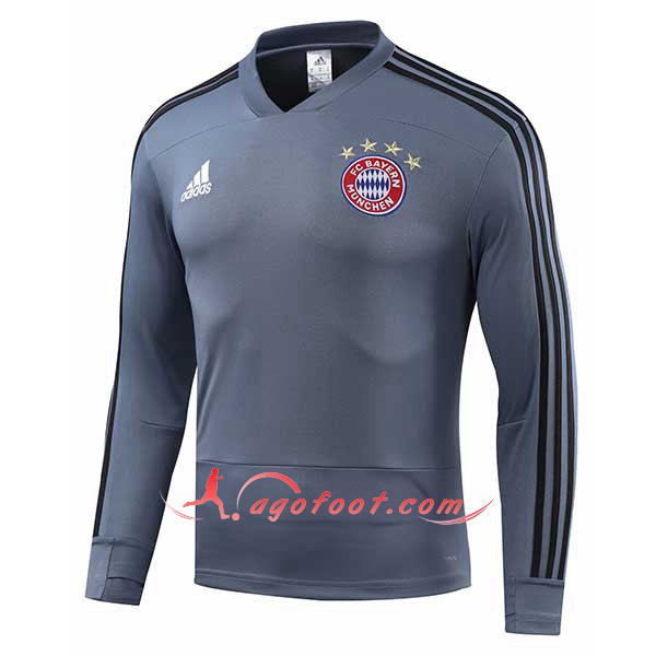 Nouveau Training Sweatshirt Bayern Munich Gris Floqué 2018 2019