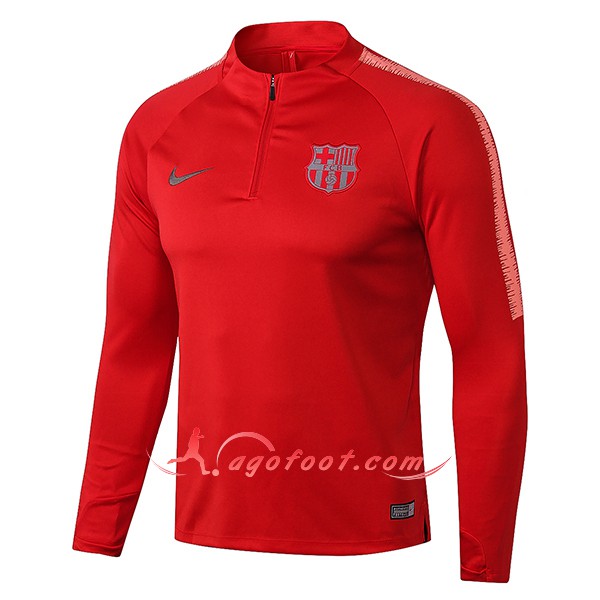 Nouveau Training Sweatshirt FC Barcelone Rouge Floqué 2018 2019