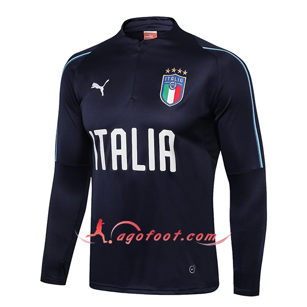 Nouveau Training Sweatshirt Italie Noir Floqué 2018 2019